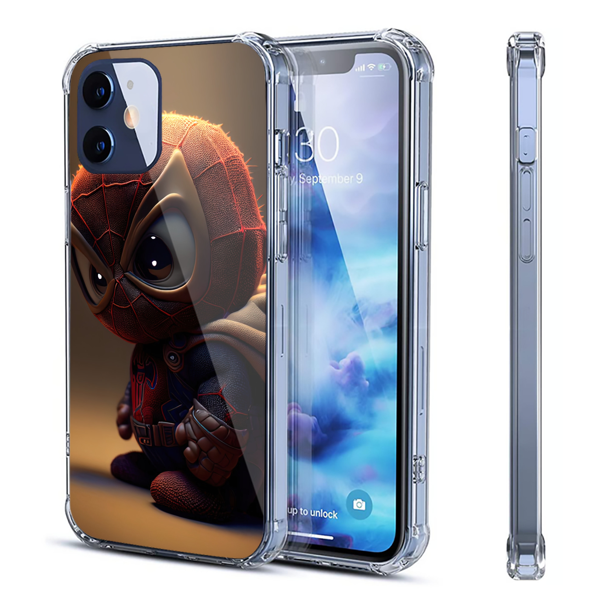 （画像用） Spider Man スパイダーマン 【iPhone 12シリーズ対応】透明スマホケース（クリアソフトケース）